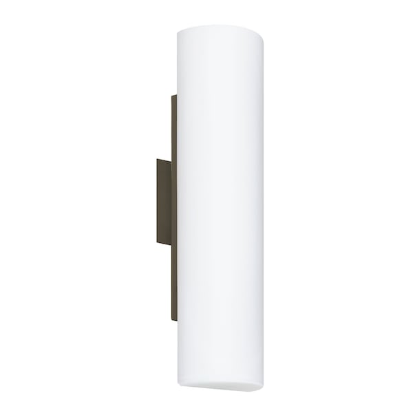 Besa Lighting Baaz 16 Wall Sconce, Opal Matte, Bronze Finish, 1x5W LED 770207-LED-BR - main